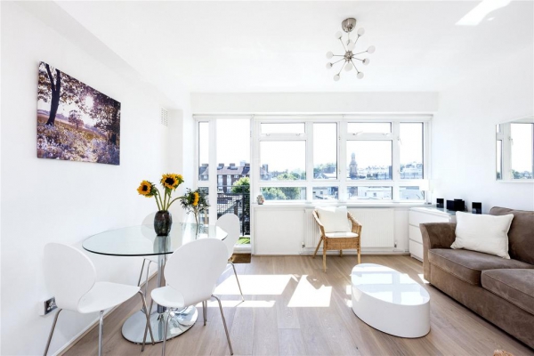 Светлая квартира в Лондоне с двумя спальнями, расположенная в центре района Ноттинг-Хилл