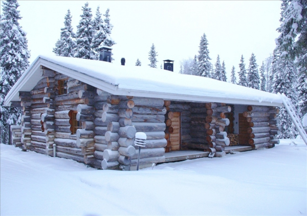 Комфортный бревенчатый дом на популярном горнолыжном курорте Рука